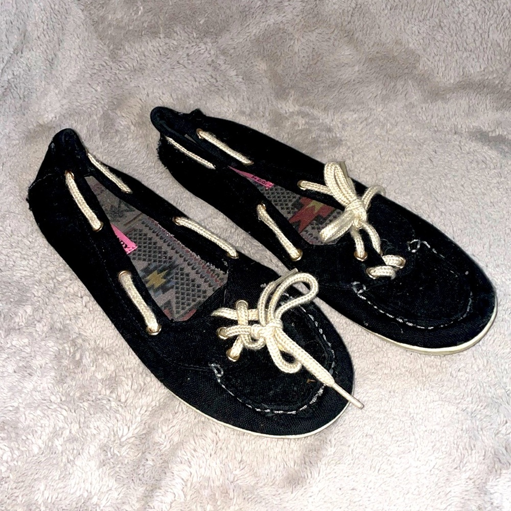 Rock & Candy | Black And White Bow Tie Flats